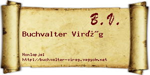 Buchvalter Virág névjegykártya